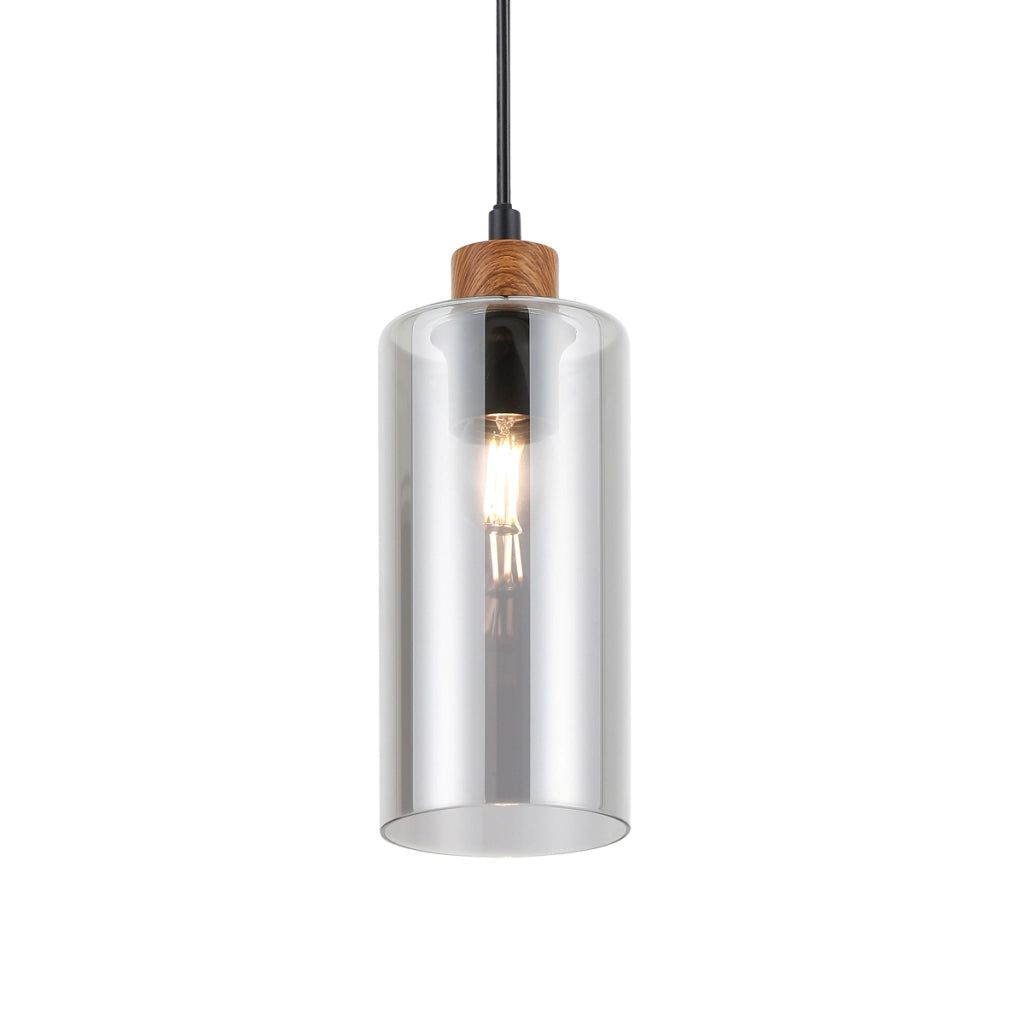 Lampada a sospensione NASTER Italux 3xE27 vetro fumé