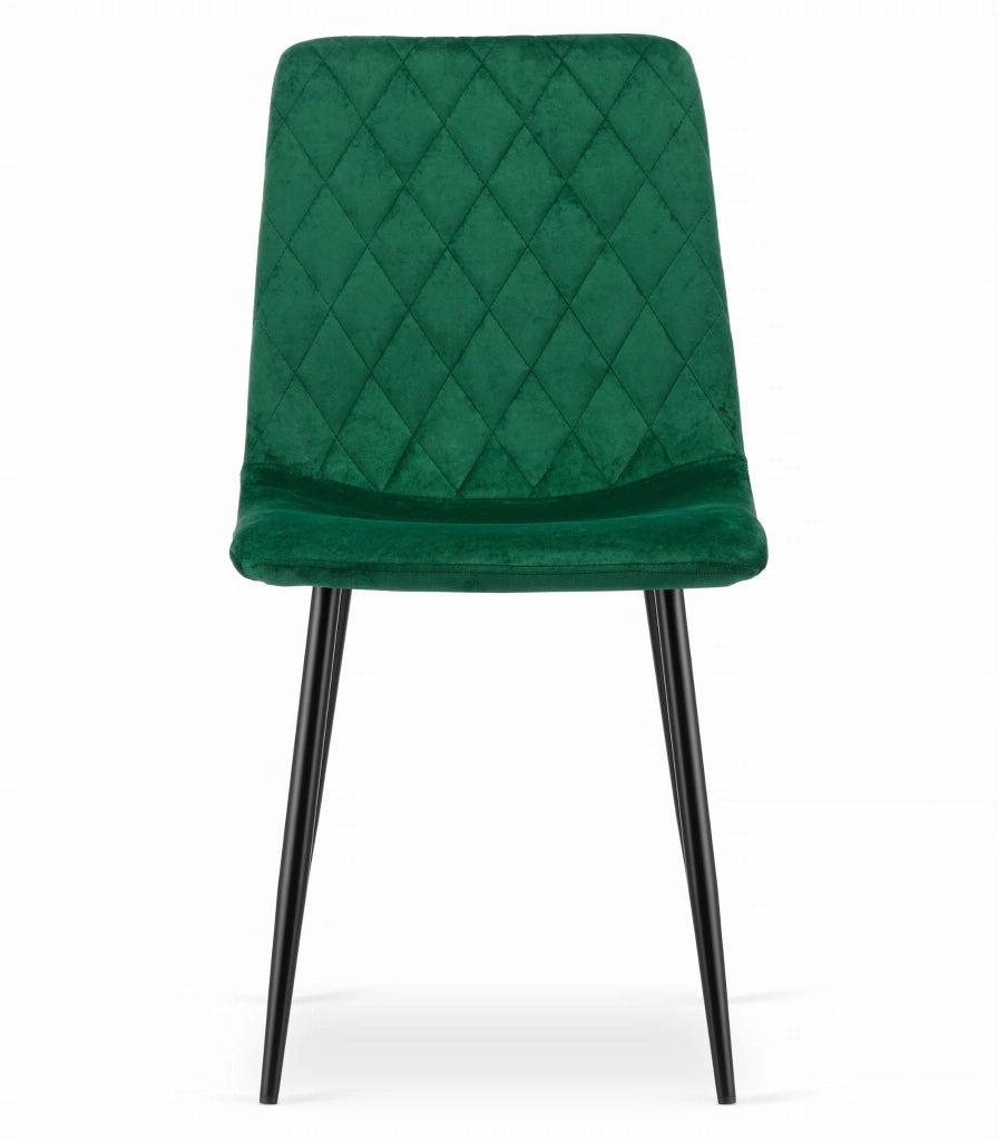 Sedia VALORA TURIN - Velluto verde scuro per soggiorno, ufficio, sala da pranzo x 1