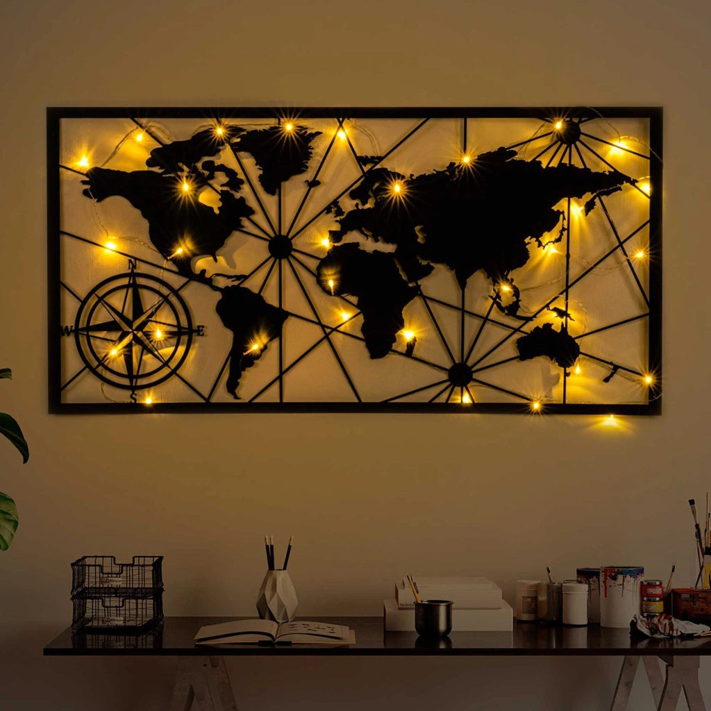 Mizanaza, Quadro Materiale Struttura in Metallo, 60x120h cm Nero