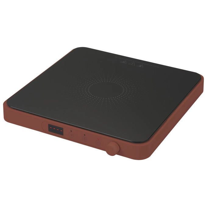 Tognana piastra a induzione Iridea, 2000W, display digitale, rosso mela, timer 240 min, touch, 33x33 cm