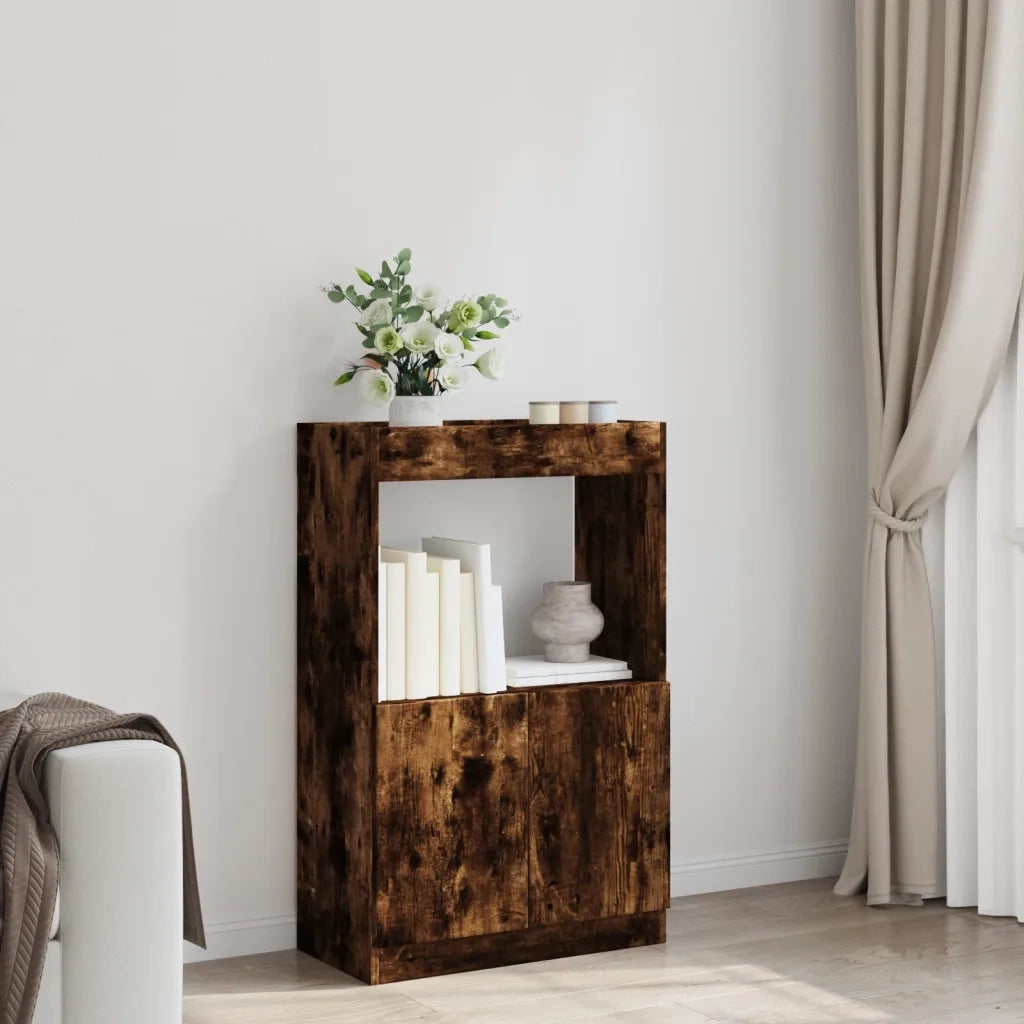 Credenza-Buffet-Armadio da cucina Rovere Fumo 63x33x100 cm in Truciolato