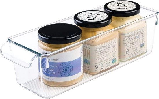 Cassetto di archiviazione per cucina organizzatore in plastica trasparente