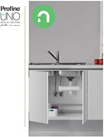 FILTRO Depuratore Acqua Profine "Uno" Ultra Compatto Sotto Lavello Micro Filtrazione 0,5 Micron Antibatterico7000 LT
