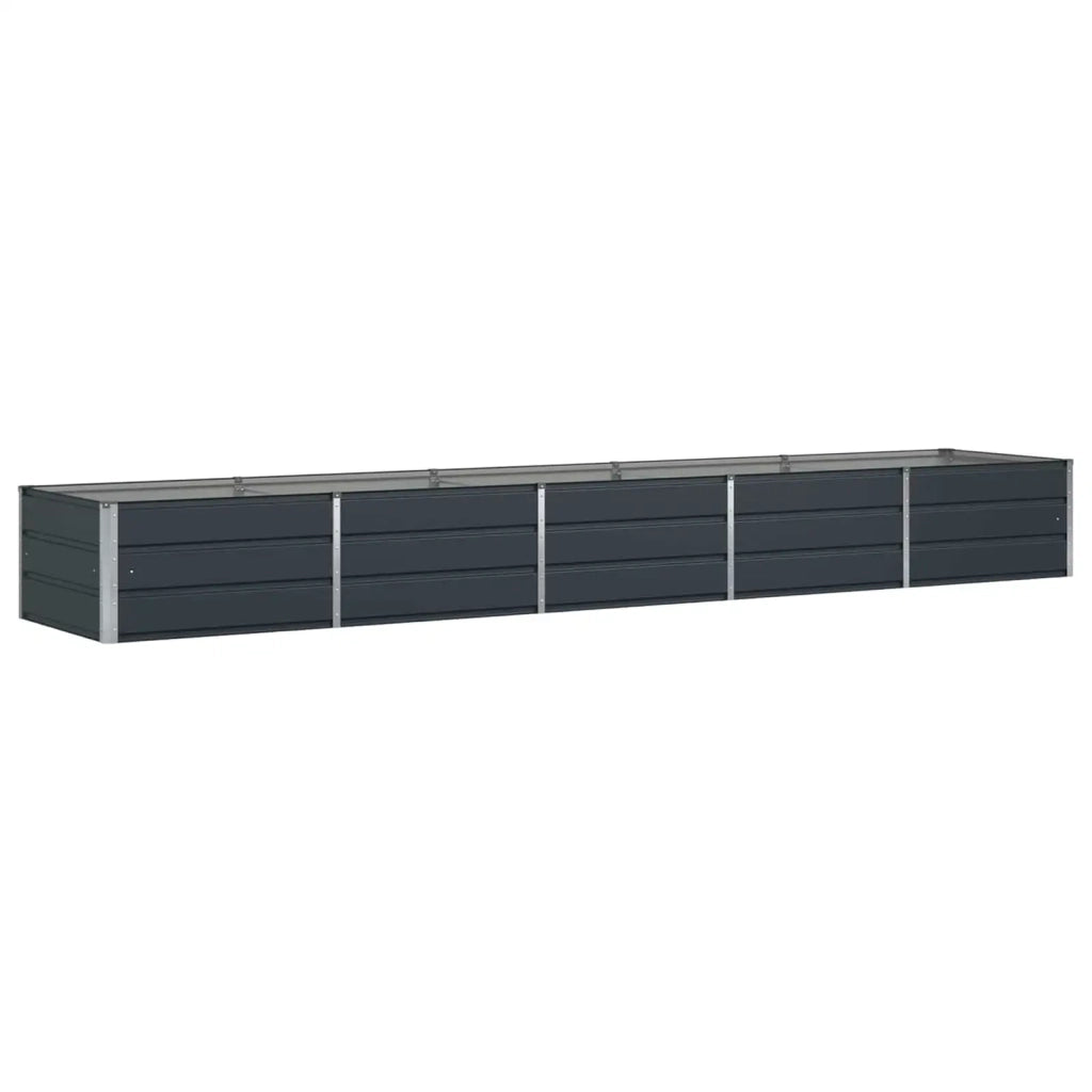 Fioriera Antracite 400 x 80 x 45 cm Acciaio