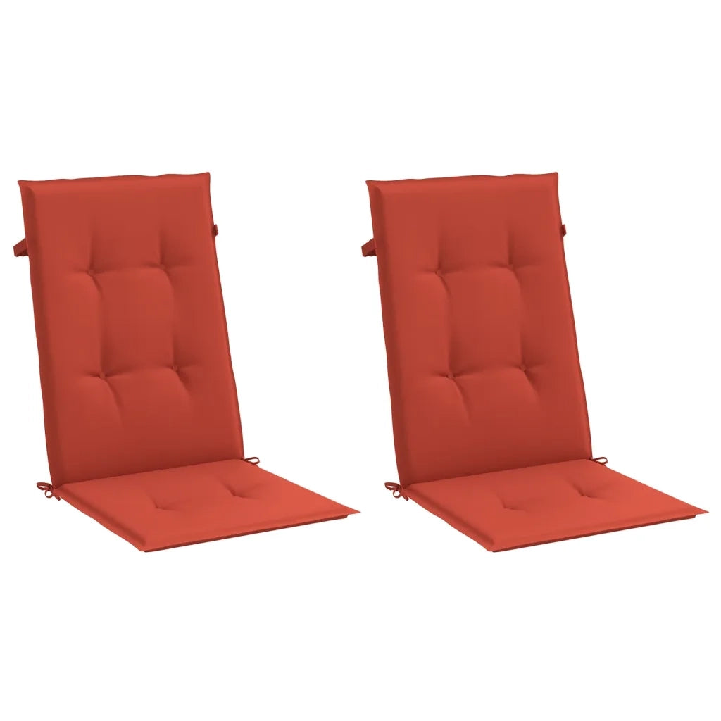 Cuscini Sedia Schiena Alta 2 Rosso Mélange 120x50x4 Tessuto 4002430