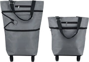 Carrello per spesa pieghevole - leggero e riciclabile - grigio