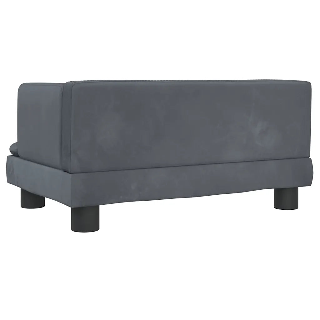 Lettino per Cani Grigio Scuro 60x40x30 cm in Velluto CFW2558708