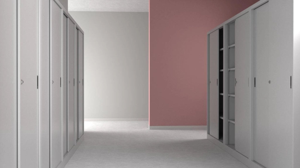 Armadio in metallo per archiviazione documenti da ufficio cm. 120x45x200h
