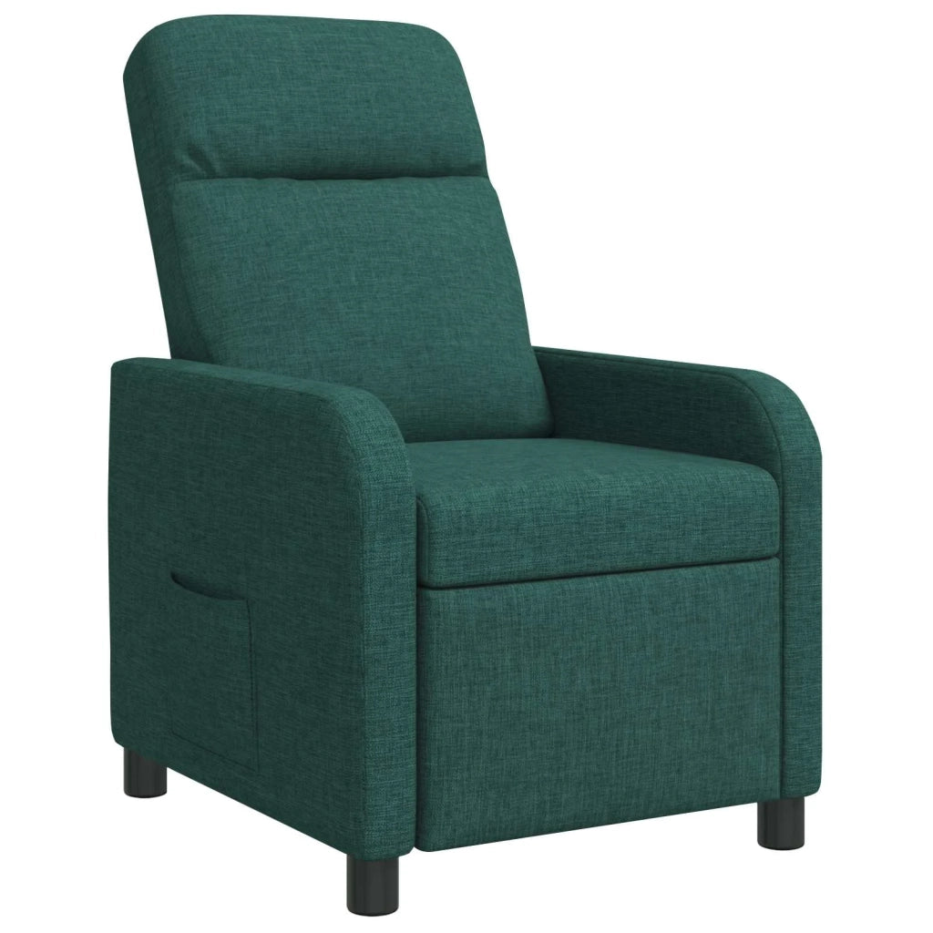 Divano Sedia-Poltrona reclinabile Verde Scuro Tessuto 550914