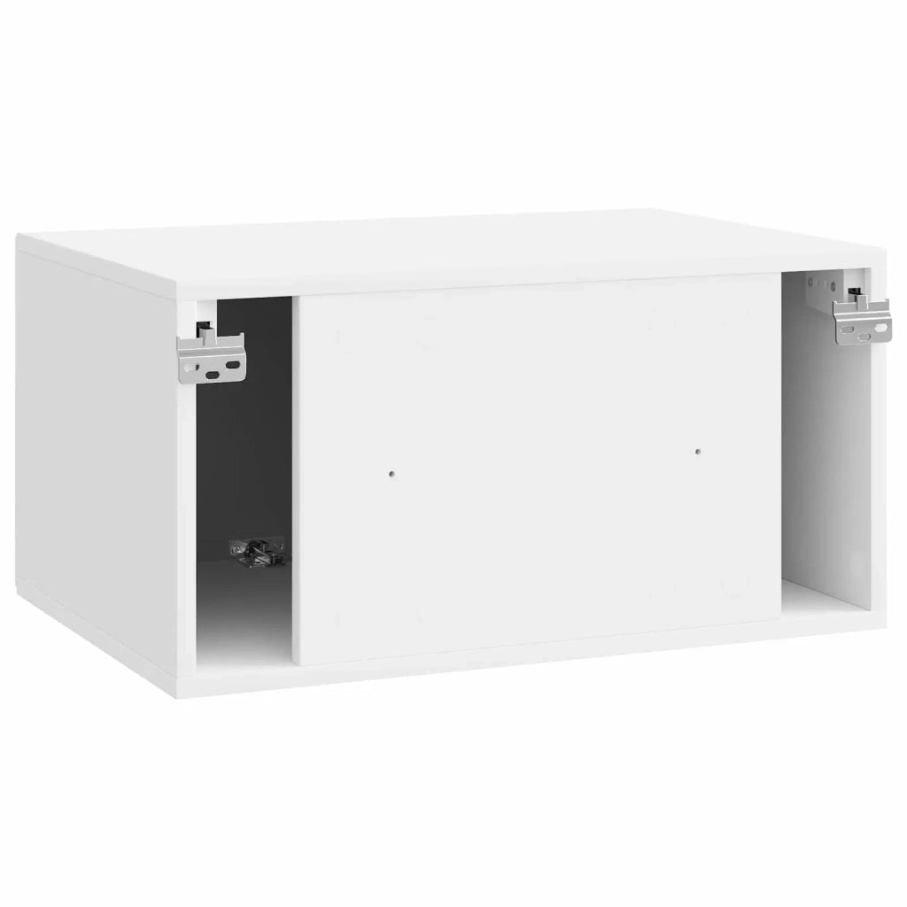 Mobile Porta TV da Muro Bianco Lucido 59,5 x 41 x 30 cm 898679