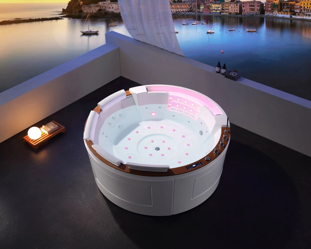 Vasca da Bagno Idromassaggio Circolare 195x195cm Centrostanza , Full Optional Kizena
