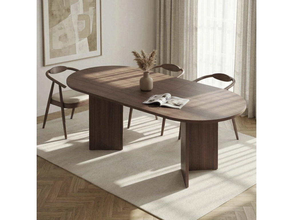 Tavolo da pranzo allungabile in legno 160/200 cm "Sorell" - 8 posti - Marrone
