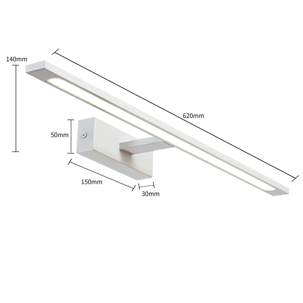 Applique Isla grande bianca 62cm LED 20W 4000K IP44