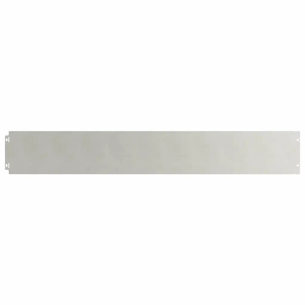 Bordura per Prato 10 pz 15 x 103 cm Acciaio Inox Argento 860146