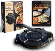 Tortillapers, in ghisa, con ricette e manuale d'istruzioni (potenzialmente non disponibile in italiano), 20cm