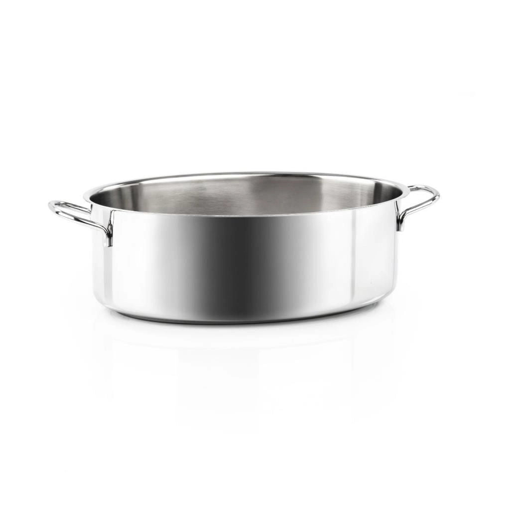 Barazzoni 266117000 Bonita Casseruola Ovale 2 Manici 32 cm Capacita' 5,5 L Acciaio Inox Termoradiante per Tutte le Fonti di Calore incluso Induzione colore Acciaio inox
