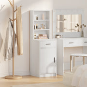 Highboard Bianco 40x41x135 cm in Legno Ingegnerizzato