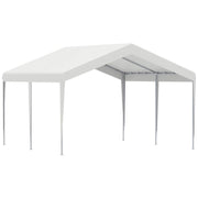 GARAGE PORTATILE 4X4 M CON TETTOIA ANTI UV, PIOGGIA E VENTO PER VEICOLI, MATRIMONI E FESTE - BIANCO