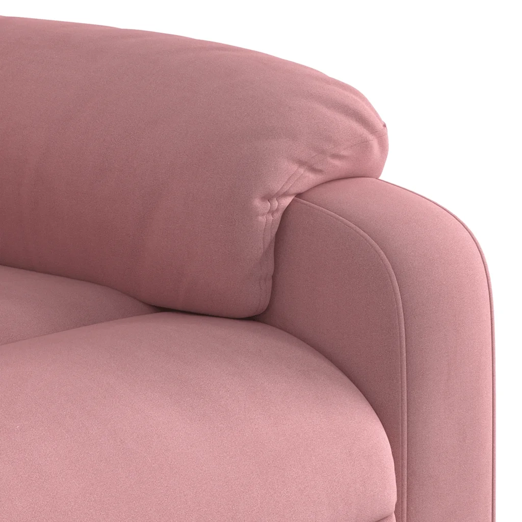 Poltrona Reclinabile Rosa in Velluto 373504