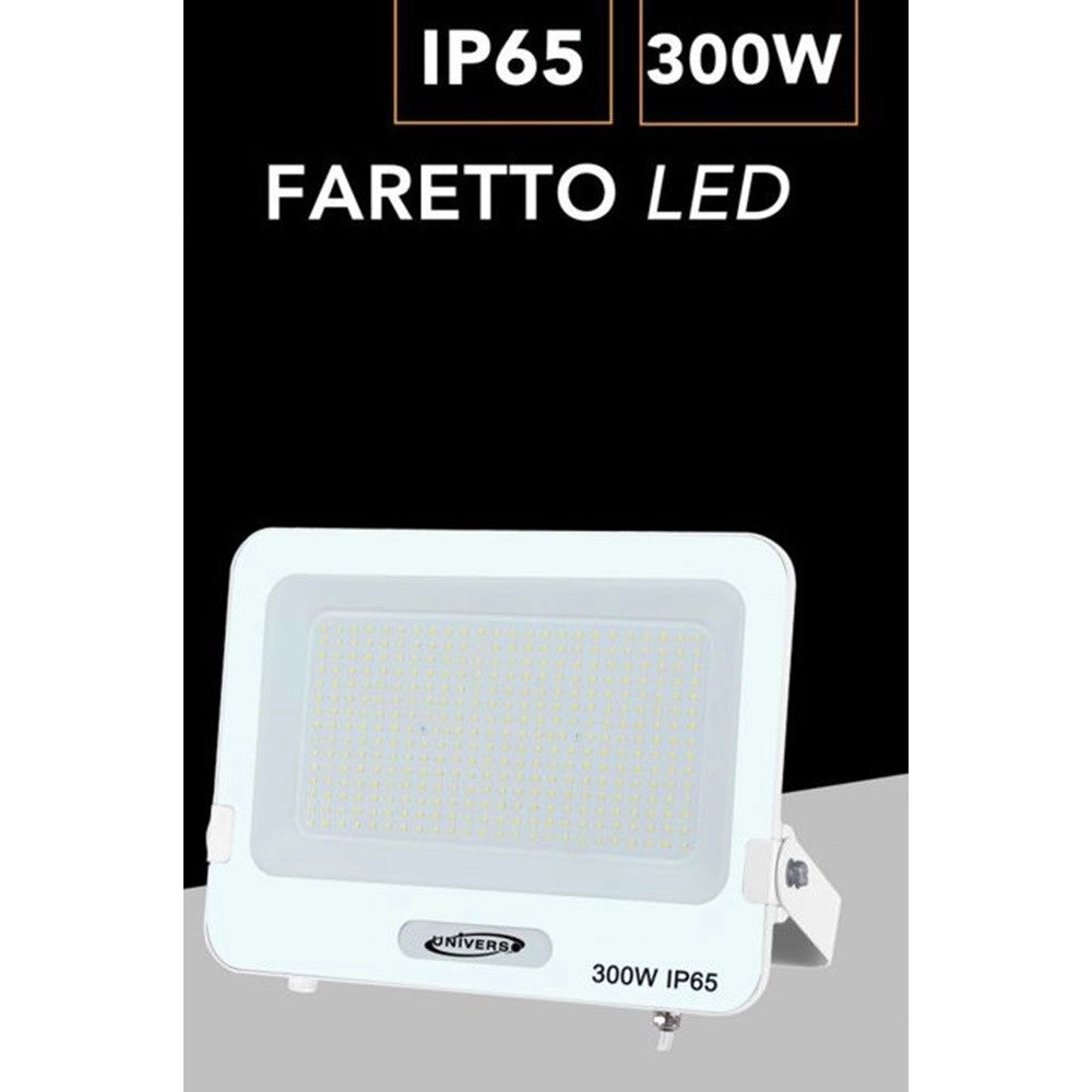 Trade Shop - Faro Proiettore Smd Led Floodlight 300 W Slim Ip65 Luce 3000k 4000k 6500k Ek05-300w - Bianco-bianco Freddo      -