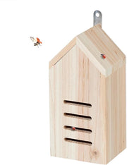 Insectario per giardino da appendere - legno non trattato - design naturale