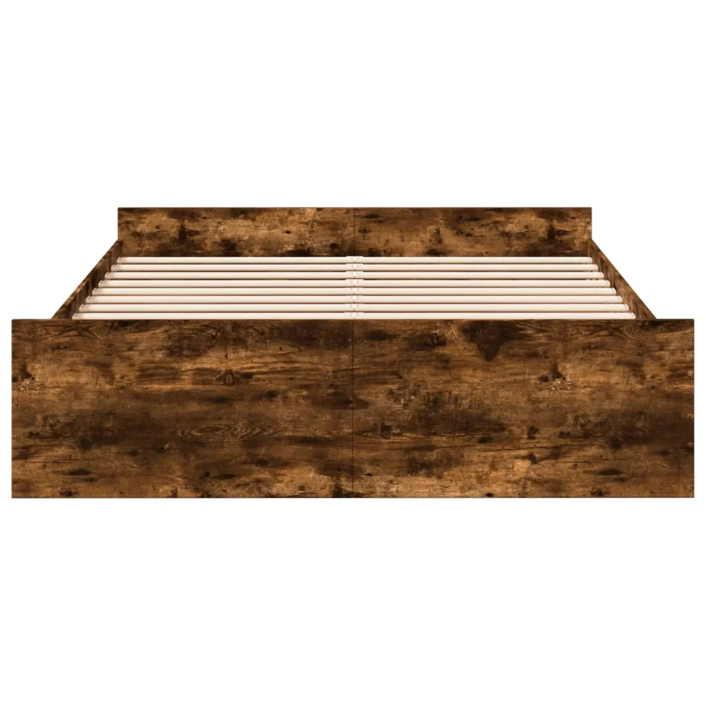 Giroletto con Cassetti Rovere Fumo 150x200 cm Legno Multistrato
