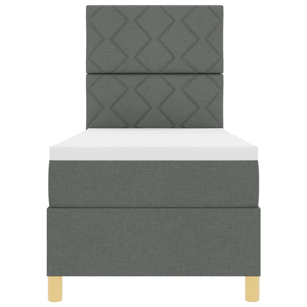 Letto a Sorgente LED Grigio scuro 80 x 200 cm Tessuto 3343132