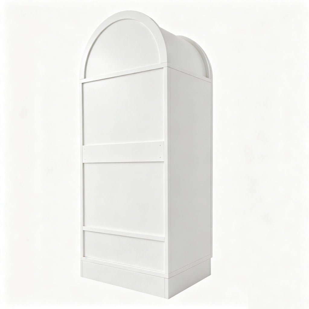 ARMADIO a 2 ante con 2 cassetti e vano interno 70x55x170 cm bianco
