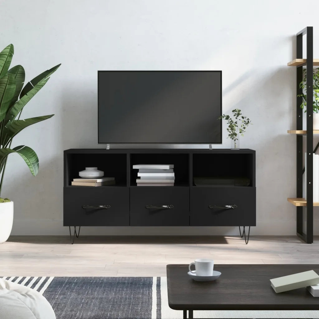 Mobile TV | Armadietto TV | Mobile Porta TV Nero 102x36x50 cm in Legno Multistrato
