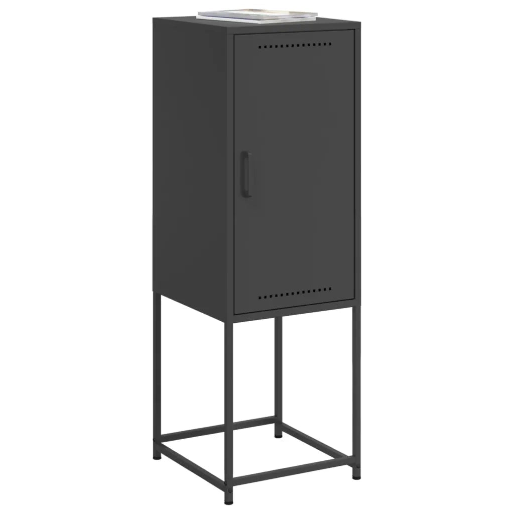 Credenza Nera 36x39x107 cm in Acciaio 846530
