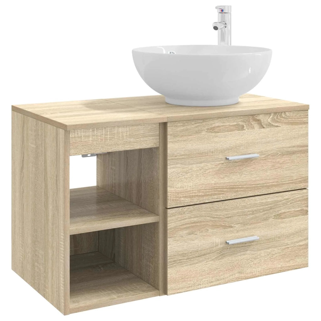 Set di mobili per il bagno 2 pcs Rovere Sonoma 3403914