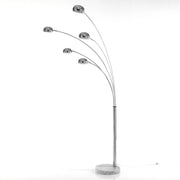 Lampada da terra in metallo cromato cm. Ø.13