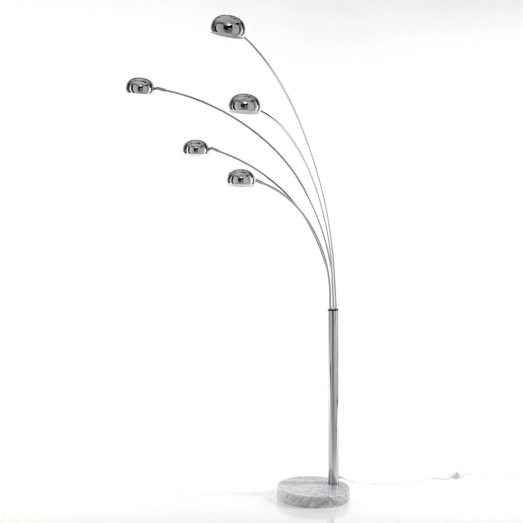 Lampada da terra in metallo cromato cm. Ø.13