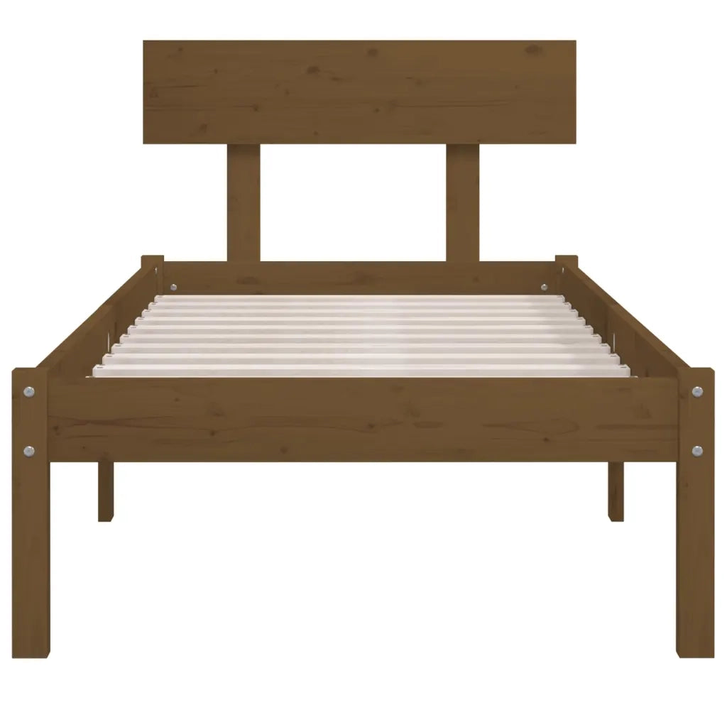 Giroletto senza Materasso Ambrato Single in Legno Massello 810115