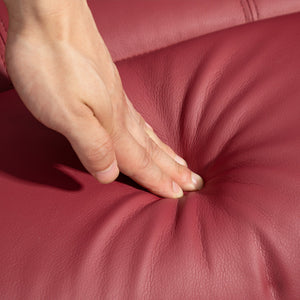 Poltrona Alzapersona Reclinabile con Poggiapiedi e Telecomando 76x90x105 cm Rosso