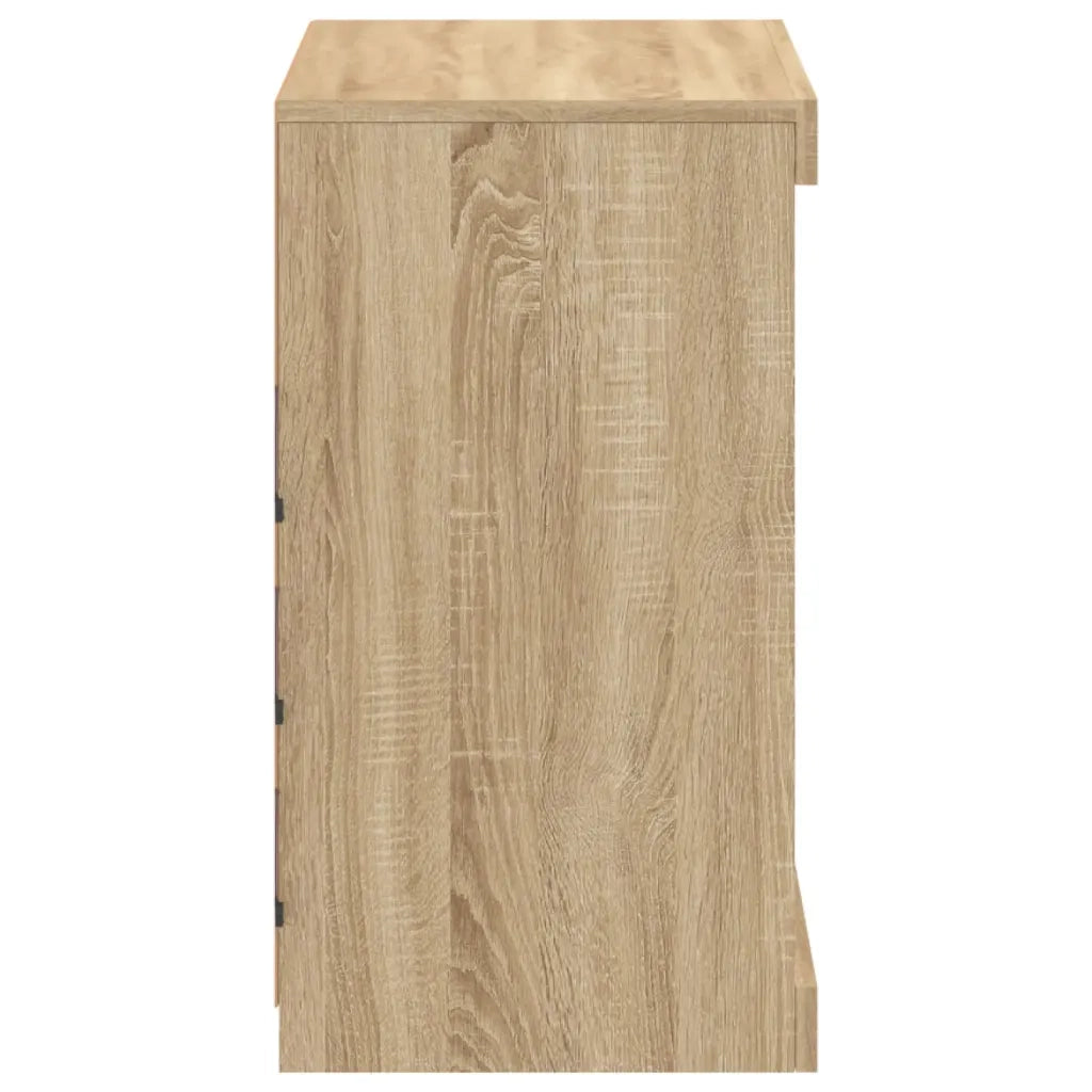 Credenza con Luci LED-Buffet-Armadio da cucina Rovere Sonoma 60,5x37x67 cm
