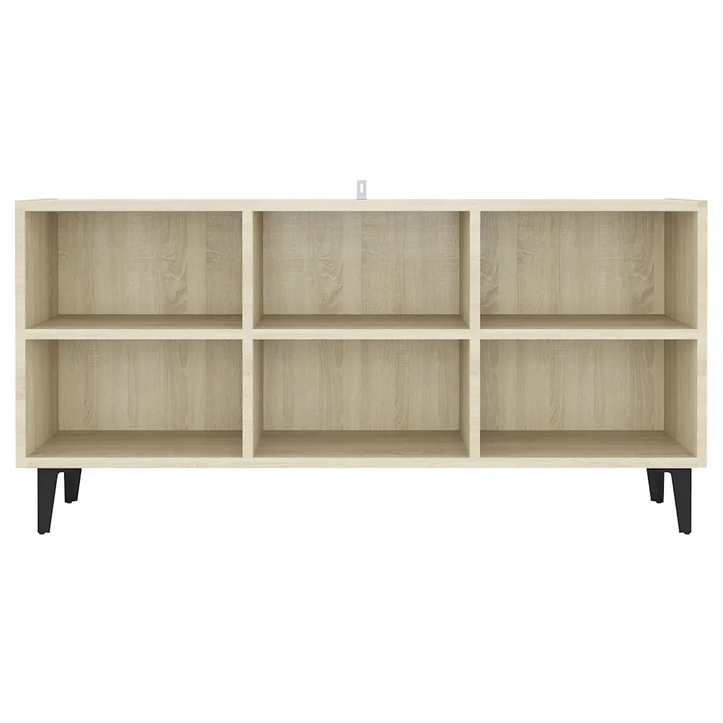 Mobile TV con Gambe in Metallo Rovere Sonoma 103,5x30x50 cm 805953