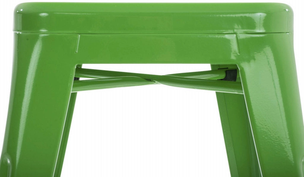 Set 4 Panchetti Impilabili Armin In Metallo verde