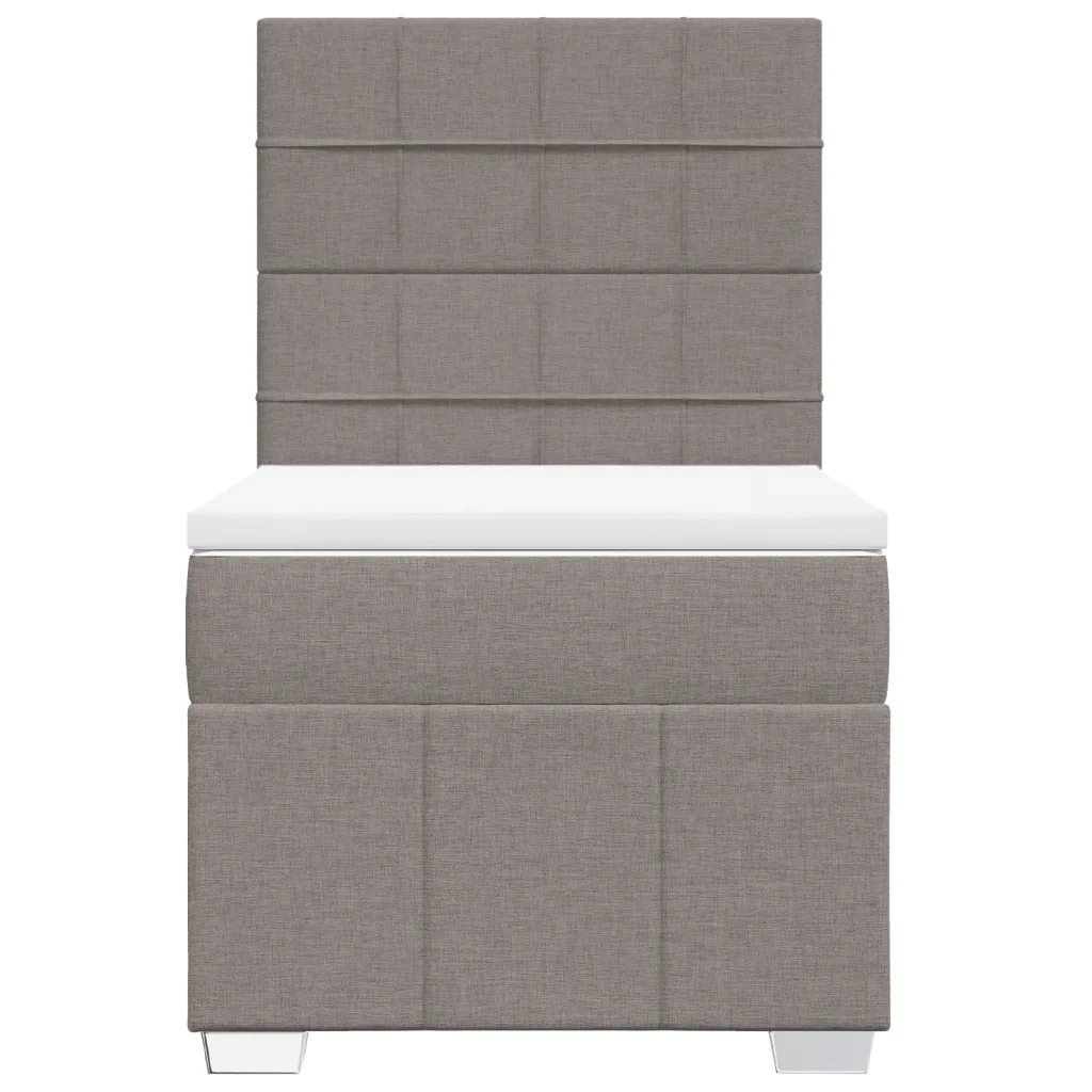 Giroletto a Molle con Materasso Tortora 100x200 cm in Tessuto