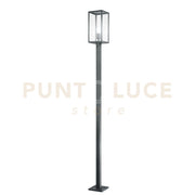 PALO MIRAGE ANTRACITE 1 LUCE ATTACCO E27 IP44 X17X17X199,5CM IN METALLO E VETRO