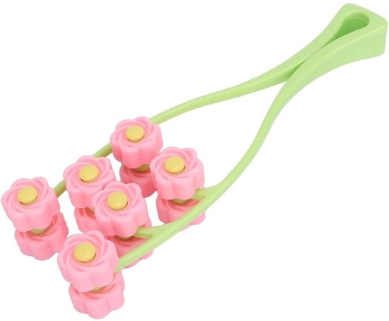 Apparecchio di massaggi per il viso anti-invecchiamento a forma V con più rulli in plastica, dimensioni 22 x 6,5 x 3,5 cm
