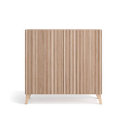 Scarpiera Herdasa effetto rovere chiaro ante stampa doghe chiaro 87x90x27cm