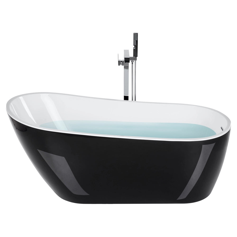 Vasca da bagno freestanding in acrilico sanitario bianco 170 x 78 cm stile moderno contemporaneo