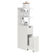 Mobile Bagno con Cassetto e Ripiani ¨C Zephmum ¨C Bianco 20x45x115