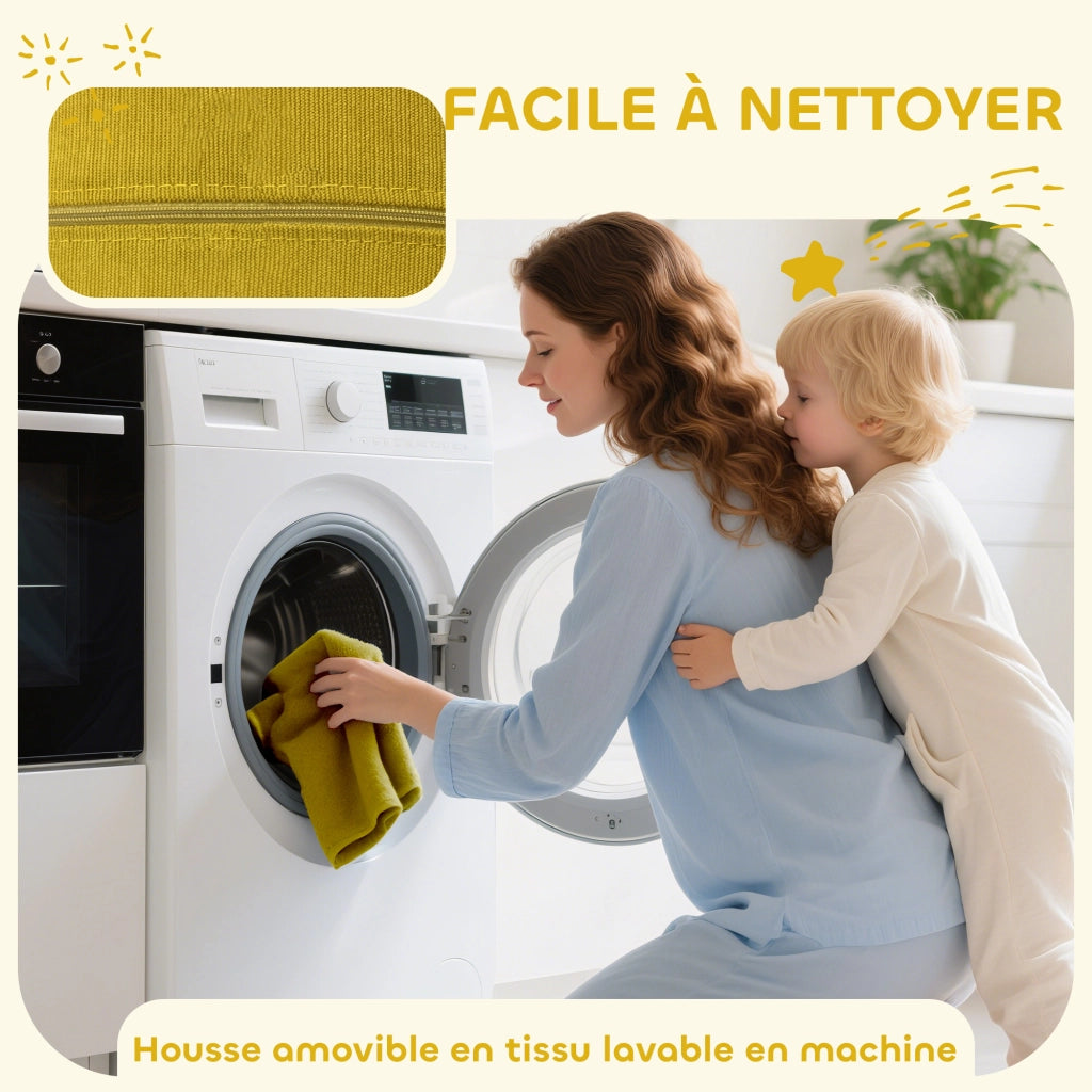 Tappeto motricita' bebe' 7 pezzi con copertura lavabile ¨C zephmum ¨C 107x107x30 cm multicolore