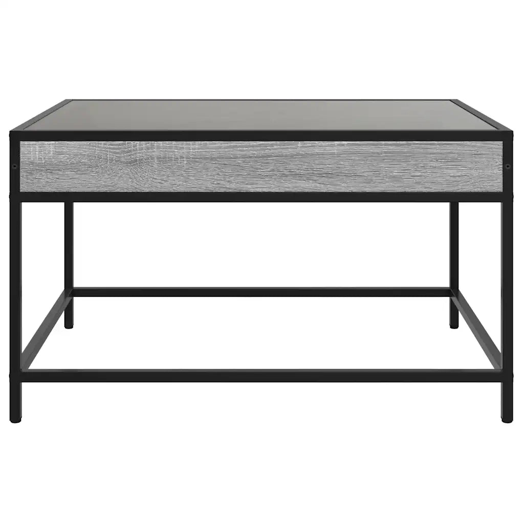 vidaXL Tavolino da Salotto con LED Infinity Grigio Sonoma 70x50x41 cm