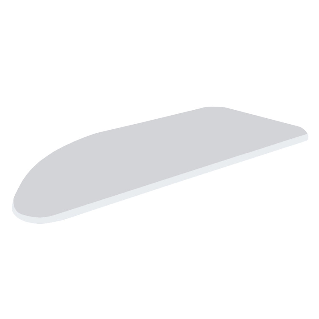 Copriasse Ricambio Asse da Stiro Confort 125x48 cm Cotone Spugna Feltro Grigio
