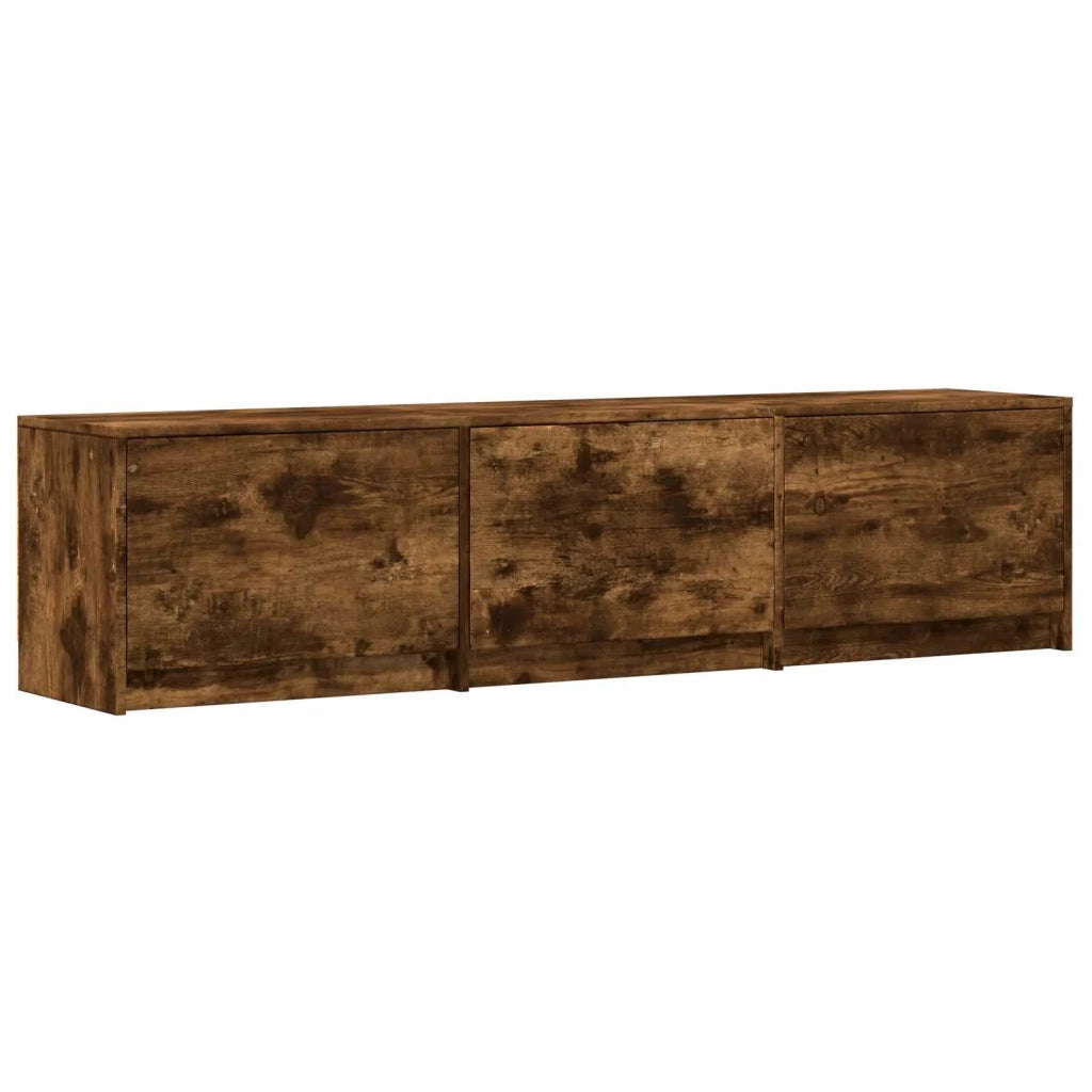 Mobile TV con LED-Credenza per TV Quercia Affumicata 165 x 34 x 40 cm
