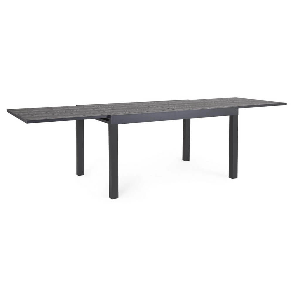 Tavolo Allungabile da Giardino in Alluminio Effetto Legno - BRASTEL