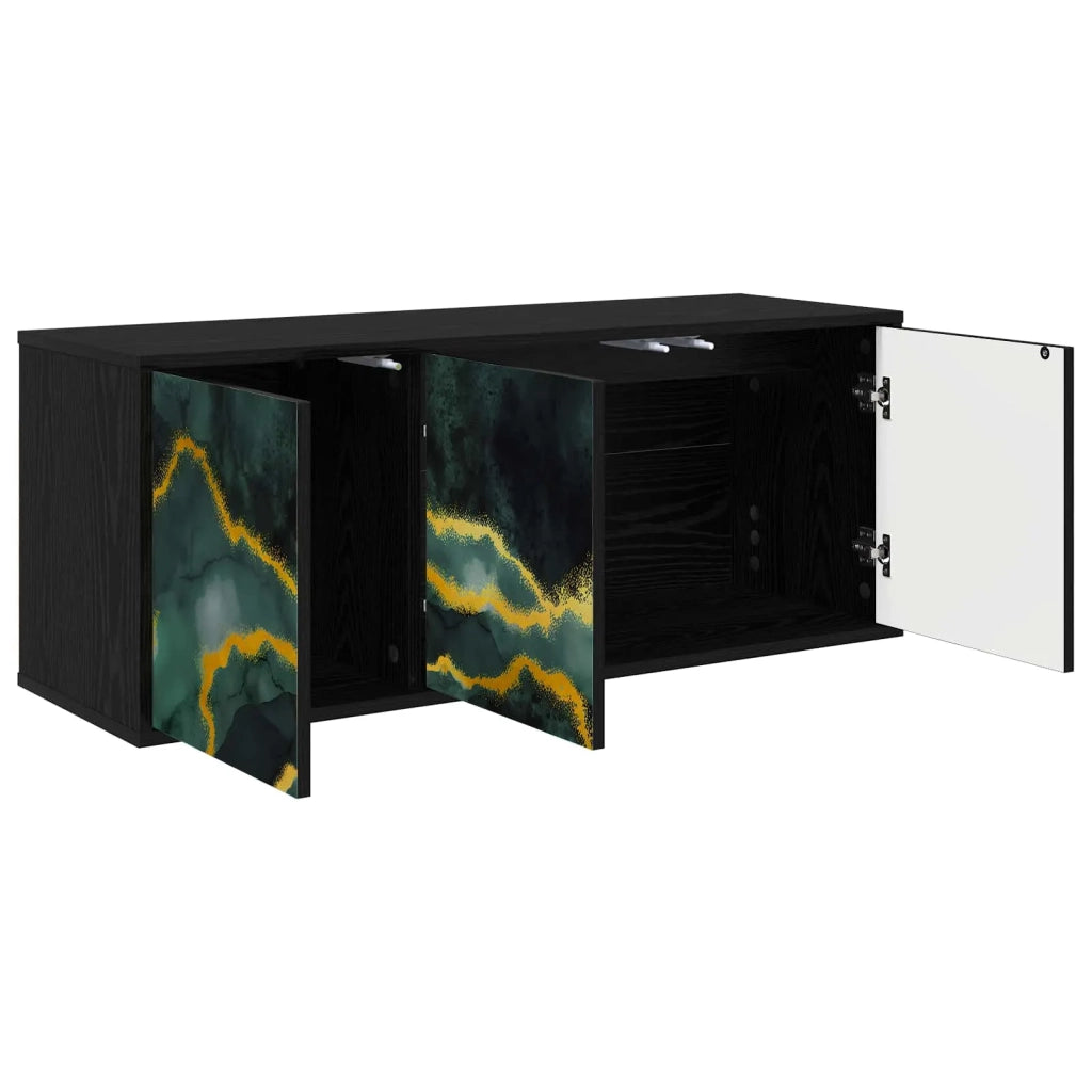 Mobile TV da Parete WIJHE 102 x 33 x 40 cm Rovere Nero 8007160